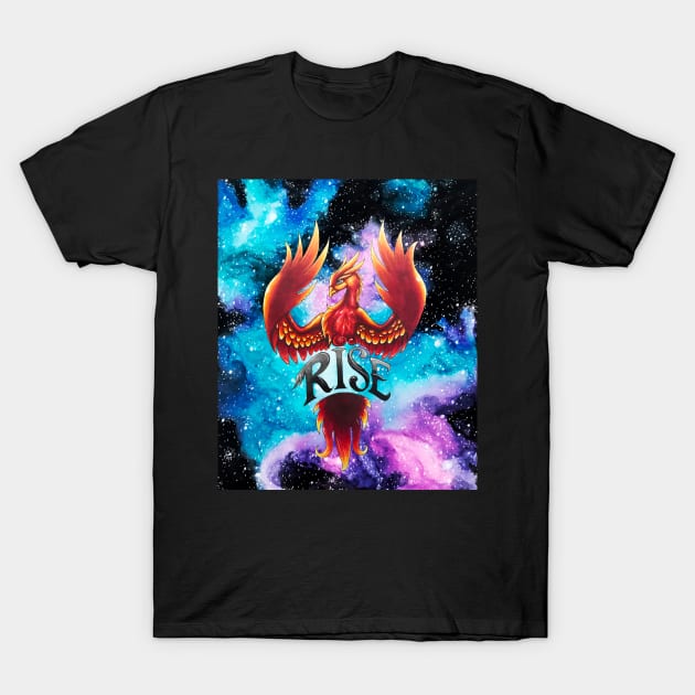 Galaxy Phoenix T-Shirt by Lady Lilac